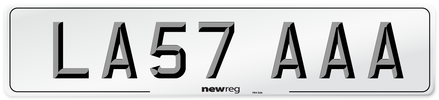 LA57 AAA Number Plate from New Reg